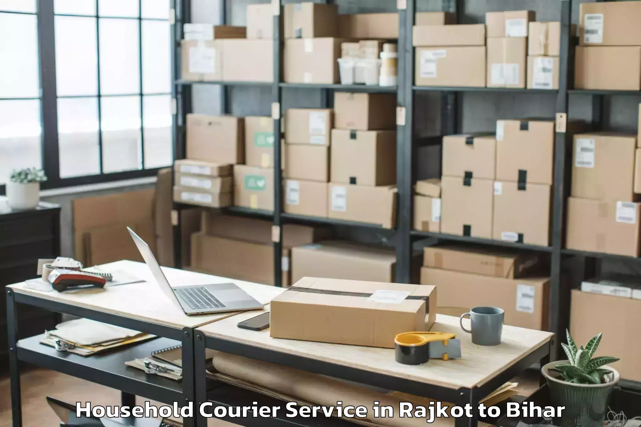 Easy Rajkot to Vasundhra Metro Mall Household Courier Booking